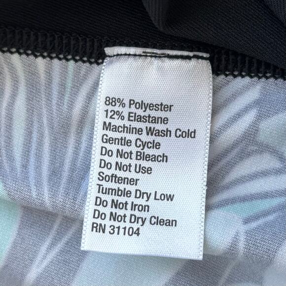 Zelos Black and Floral Exercise Leggings Size Large - Picture 8 of 8